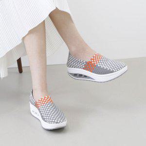 매쉬 키높이 슬립온 우븐슈즈 (5cm) 루미너스