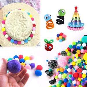 일반뿅뿅이 솜방울 폼폼이  대용량)-크기혼합 40 50mm 폼폼이 뿅뿅이 폰폰이 칼라솜 방울솜