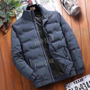 겨울패딩점퍼 이월상품 남성용 겨울 오버코트 후드 지퍼 클로저 방풍 코트 포켓 모던한 룩