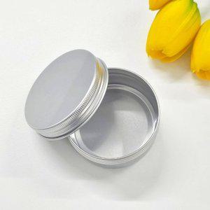 원형 알루미늄 캔들 만들기 소품 틴케이스 실버 80ml (WFI26P0)