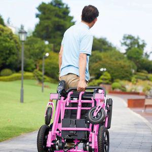 장애인 계단오르는 오르는 전기 등반 파란색 노인전동차