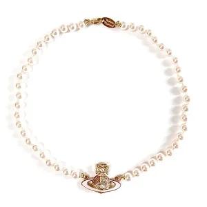 [비비안웨스트우드] 목걸이 핑크 록산느 펄 골드 6301011G R635