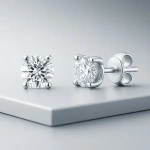 [메종드쉬] 모이사나이트 귀걸이 랩 다이아 4프롱 3부