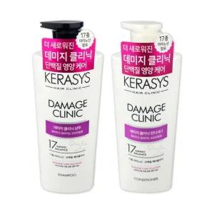 손상헤어 600ml 2종세트 케라시스 샴푸+컨디셔너 단백질 데미지 린스