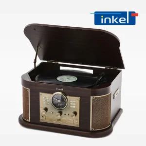 인켈 IK-A1090LP 올인원 LP 턴테이블 플레이어 블루투스 스피커 오디오 CD플레이어 라디오