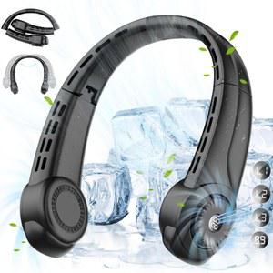 일본 목걸이 선풍기 날개없음 잎이 미니 휴대용