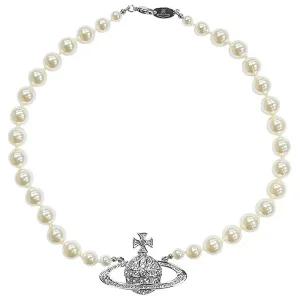 [비비안웨스트우드] 25FW 여성 원 로우 펄 바스 릴리프 초커 목걸이 63010106 02P104 CN P104