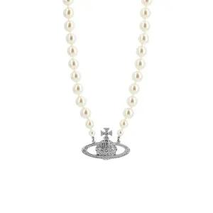 [비비안웨스트우드] 63010106 02P104 W1 원 로우 펄 바스 릴리프 초커 목걸이