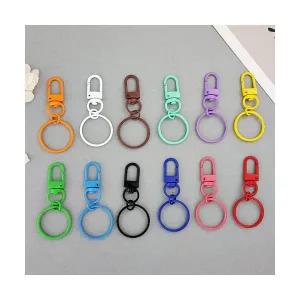 회전형 컬러 키링고리 D고리형 열쇠고리 오링 칼라링 가방 고리 가챠파우치 가방 꾸미기재료 diy
