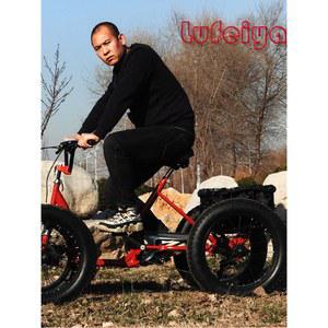 성인 사륜 자전거 20인치 블랙 펫바이크 바이크 카고 서스펜션 쇼바