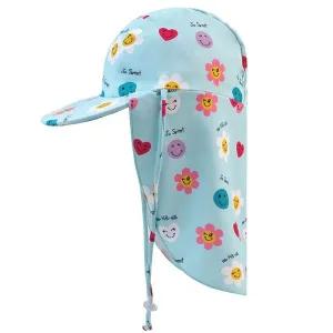 [보리보리/삐까부]스마일 민트 유아 아기 키즈  플랩캡 자외선 차단 유아 수영모자