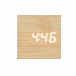 아이 공부방 감성 우드핏 LED 탁상시계 우드 간단조작 사무실용 감성디자인