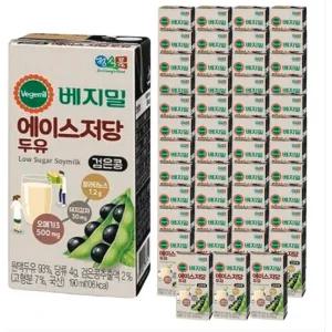 베지밀 에이스 저당 두유 검은콩 190ml 48개