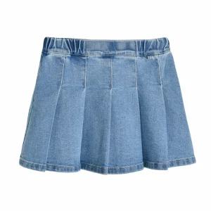 [컬리수] 플리츠데님스커트(연청)