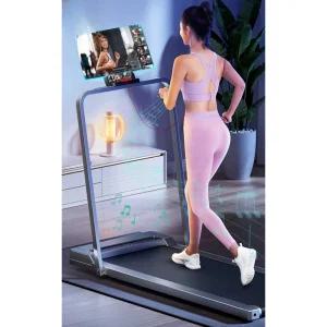 워킹머신 유산소 다이어트 홈트 헬스장 전동 트레드밀 그레이-사일런트 모터+무릎보호대+내하중 증가