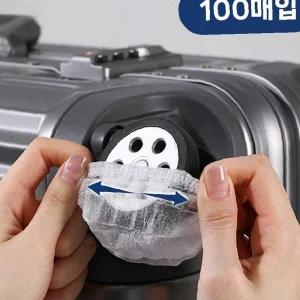 일회용 캐리어 바퀴 휠 커버 덮개 부직포 비닐 테이프 캐리어바퀴커버