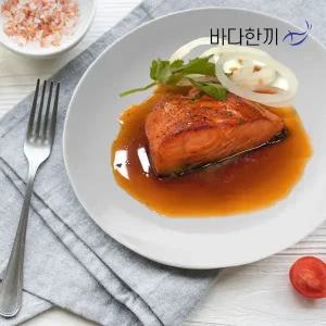 바다한끼 냉동 메이플 연어 스테이크 1kg