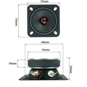 3인치 75mm 스퀘어 트위터 스피커 유닛 4Ohm 15W 고음 오디오 KTV 라우드 카드 뮤직 박스 DIY