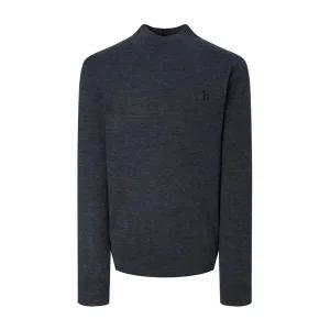 헤지스 차콜그레이 짜임 울 니트 WHSW4D435CG