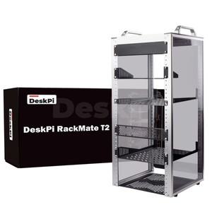 DeskPi RackMate T2 랙마운트 네트워크 서버 오디오 및 비디오 장 12U 캐비닛