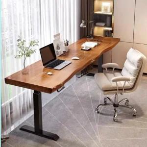 원목 우드슬랩 리프팅 자동 모션데스크 테이블 고재