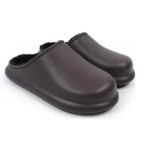 겨울 방한 슬리퍼 브라운 털실내화 성인용