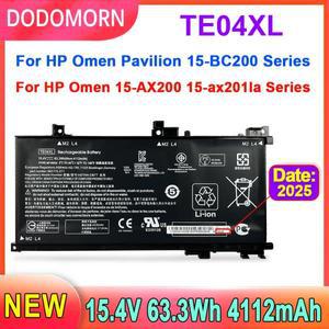 DODOMORN 노트북 배터리 HP OMEN 15-AX200 15- AX218TX HSTNN-DB7T 905277-855 TE04XL