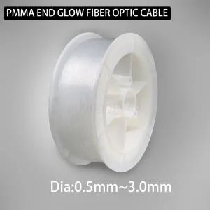 호환 엔드 그로우 광섬유 케이블 전선가리개 PMMA 플라스틱 광섬유 별이 빛나는 하늘 천장 DIY 장식 0.5mm