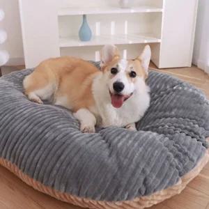 푹신한 양면 코듀로이 반려견 쿠션방석