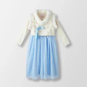 잔꽃요루샤한복원피스세트(귀도리포함)