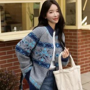 [시크폭스] 펄스 노르딕 울 니트 집업 _54CA994