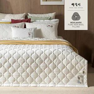 [박술녀](SS)양모100 누빔 패드 겸 이불+베개커버 세트 (작품명 : 연모4)