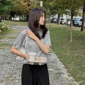 [빅사이즈]이블렛 튜이벤 베이직 반폴라 니트 제이스타일