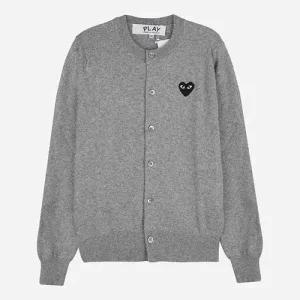 [꼼데가르송]5F AX N023 051 2 블랙 하트 니트 가디건 그레이