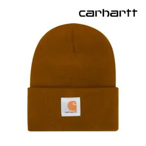 칼하트 모자 니트 커프드 비니 브라운 A18-BRN