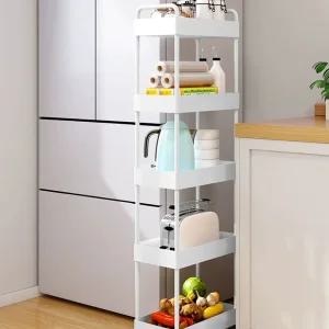 주방 선반 이동식 틈새수납장 트롤리얇은 양념 옆 수납장