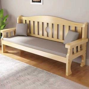 3인용 쇼파 원목 매장 대기 원룸 의자 벤치 무도장 120x58x85 소파 엔틱