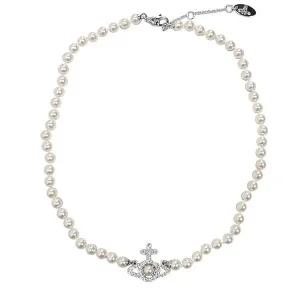 [비비안웨스트우드]더팩토리 25FW OLYMPIA 올림피아 펄 네클리스 목걸이 플래티넘 화이트 147584031