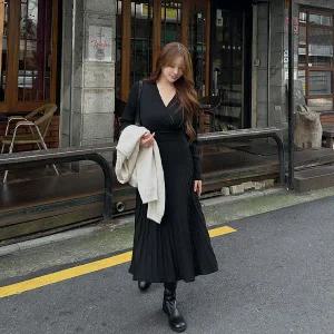 [제작/빅사이즈]이블렛 라비넨 랩 롱 니트원피스 제이스타일