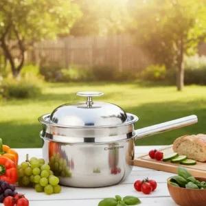 쉐프윈 316스텐 통5중 국민 이유식 냄비 인덕션겸용 올인원 편수냄비 18cm