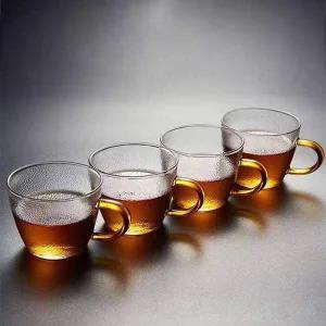 [골드스마일]내열 유리 티잔 허브차컵 찻잔 6p셋트 허브티잔 홈카페 물잔 꽃찻잔
