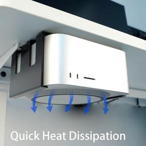 애플 호환 맥 스튜디오용 책상 아래 마운트  벽걸이 거치대 공간 절약형 브래킷  컴퓨터 방열 스탠드 보관