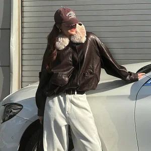 [난닝구] 포리벨 안감퍼카라레더점퍼