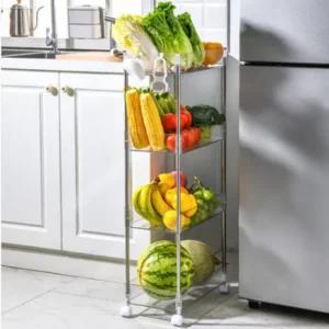 무타공마켓 미드센츄리 이동식 트롤리 선반 슬림 4단