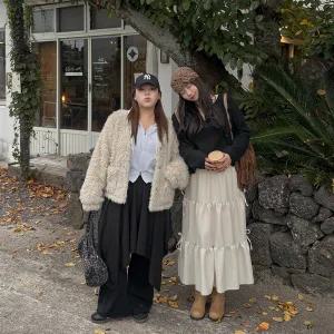 [빅사이즈]이블렛 딘트아 리본 캉캉 롱 스커트 제이스타일