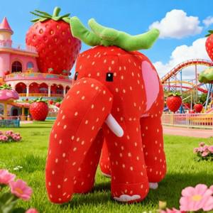 원피스 카드 귀여운 스틸 어 브레인롯 에소크 세콜라  딸기 코끼리 인형 애니메이션   팬 선물