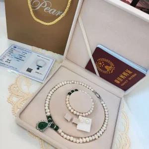 [골드스마일]못난이 담수 진주 목걸이 친정엄마 선물 세트