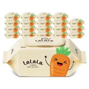 랄랄라 제주 당근 물티슈 100매x10+10팩 EWG그린