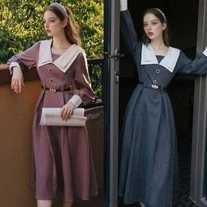[하프클럽/]더블카라 개화기의상 롱원피스 경성드레스 레트로