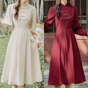 [하프클럽/]롱원피스 개화기드레스 개화기의상 레트로 프레피